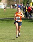 Aiveen Fox (Durham City) win the senior women Northern Cross Country Relay, Graves Park, Sheffield.